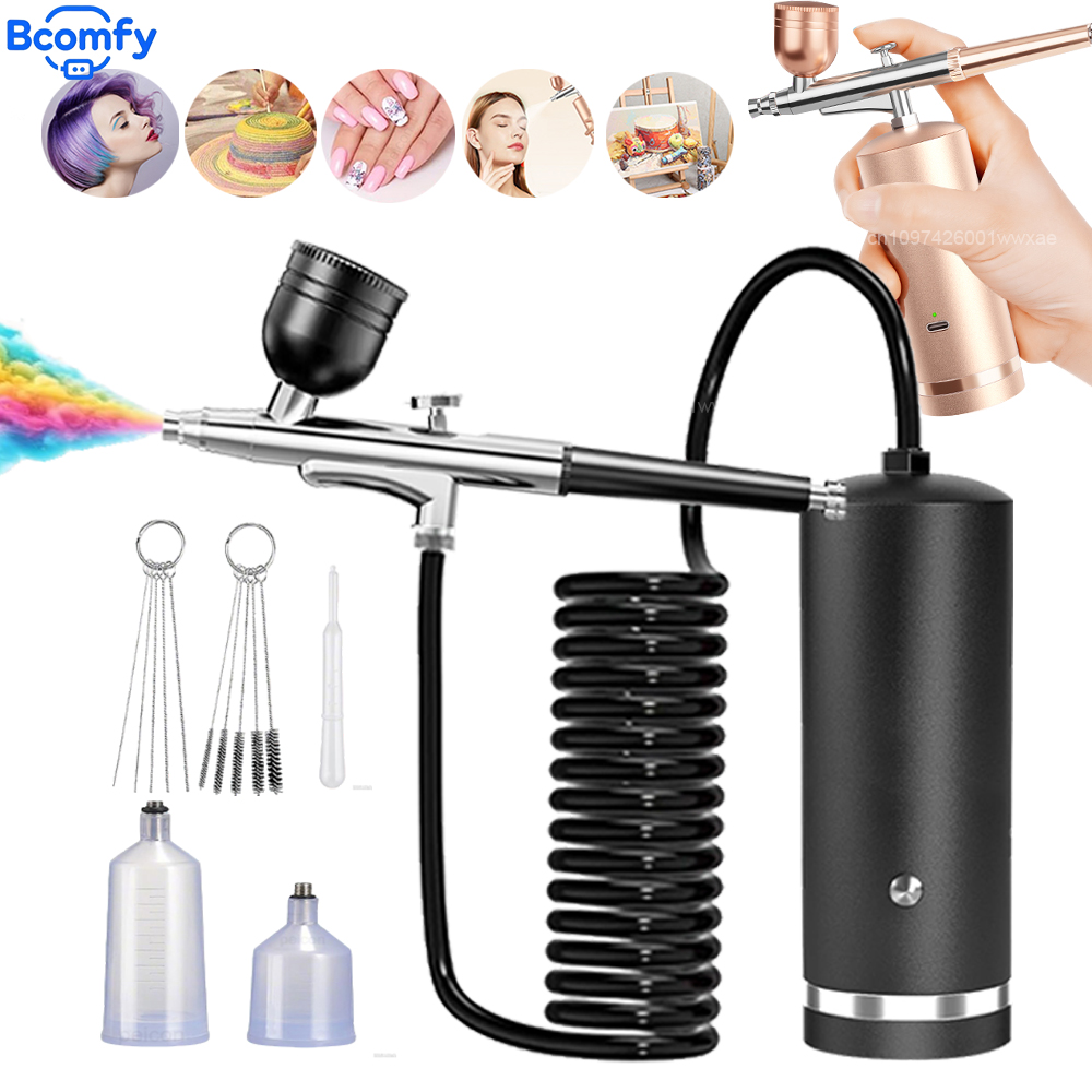 Airbrush Compressor Kit - Airbrush with Compressor Rechargeable Air Brush