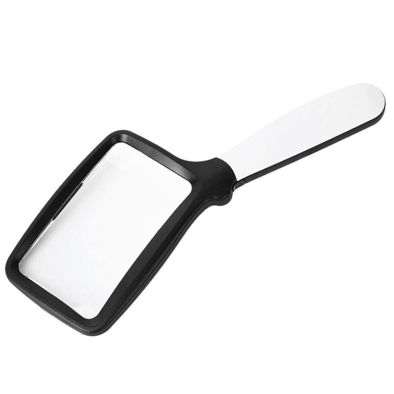 Magnifier With Light - Square Hand-Held Foldable Magnifying Glass With