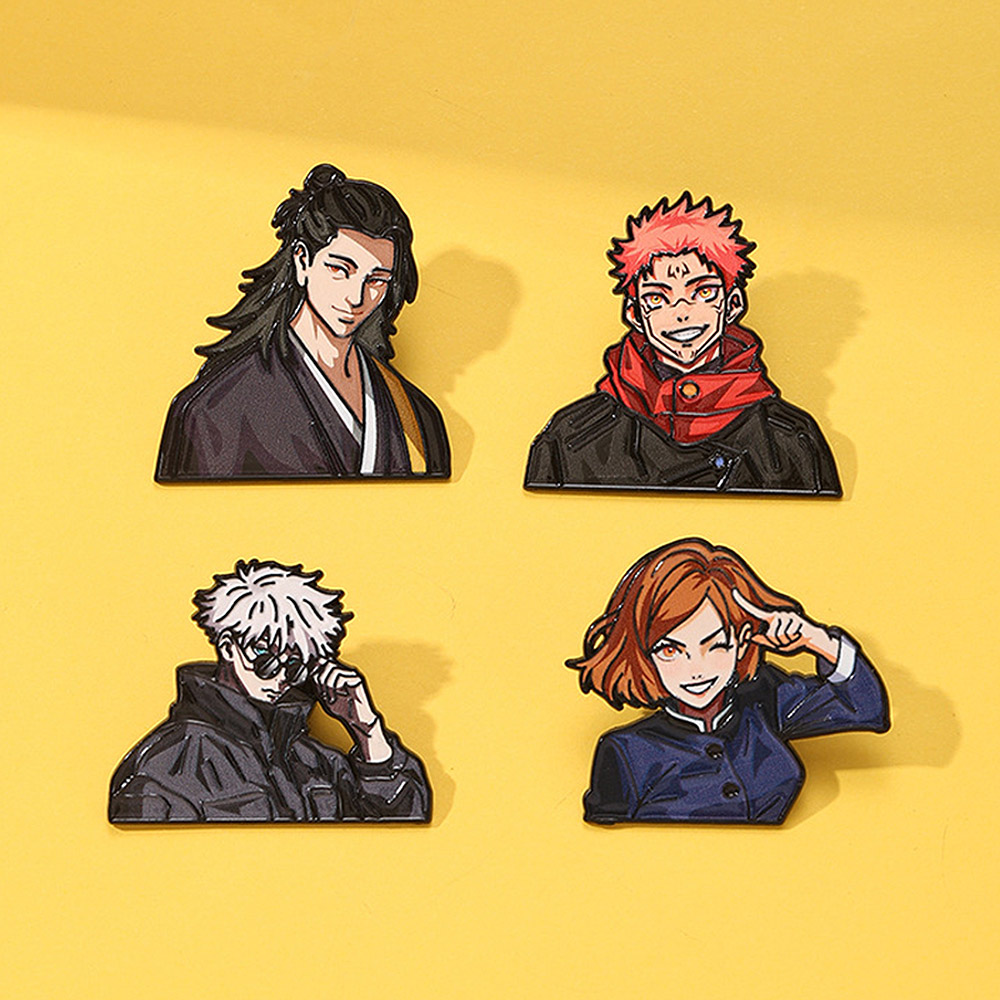 Model Kit Jujutsu Kaisen - 4Pcs Anime Jujutsu Kaisen Brooch Set