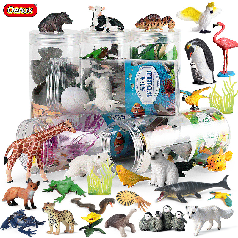 Model Kit Dinosaur - Oenux Miniature Animals Set Wild Sealife