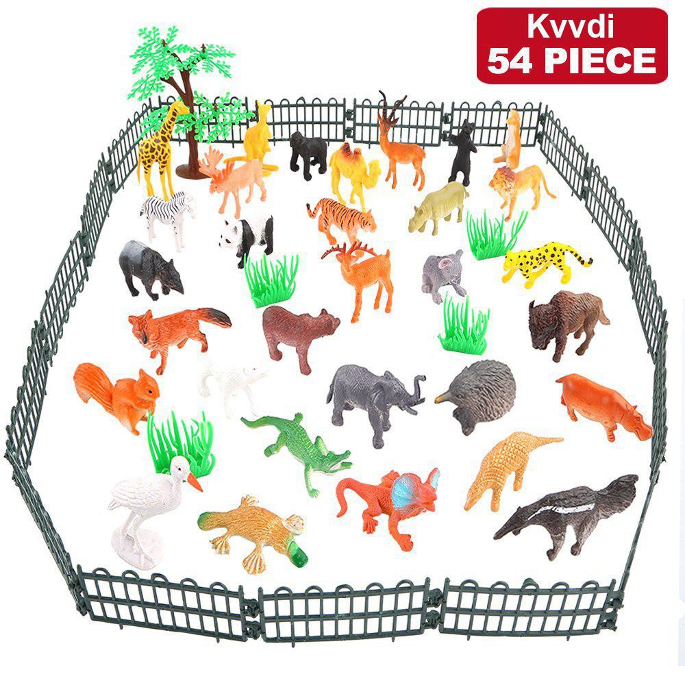 54 Pcs Mini Jungle Animal Toys - Model Kit Dinosaur review and price