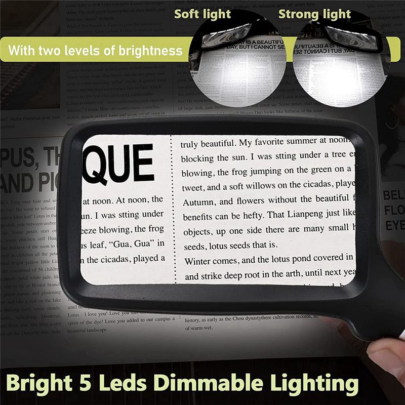 Square Hand-Held Foldable Magn - Magnifier With Light review and price
