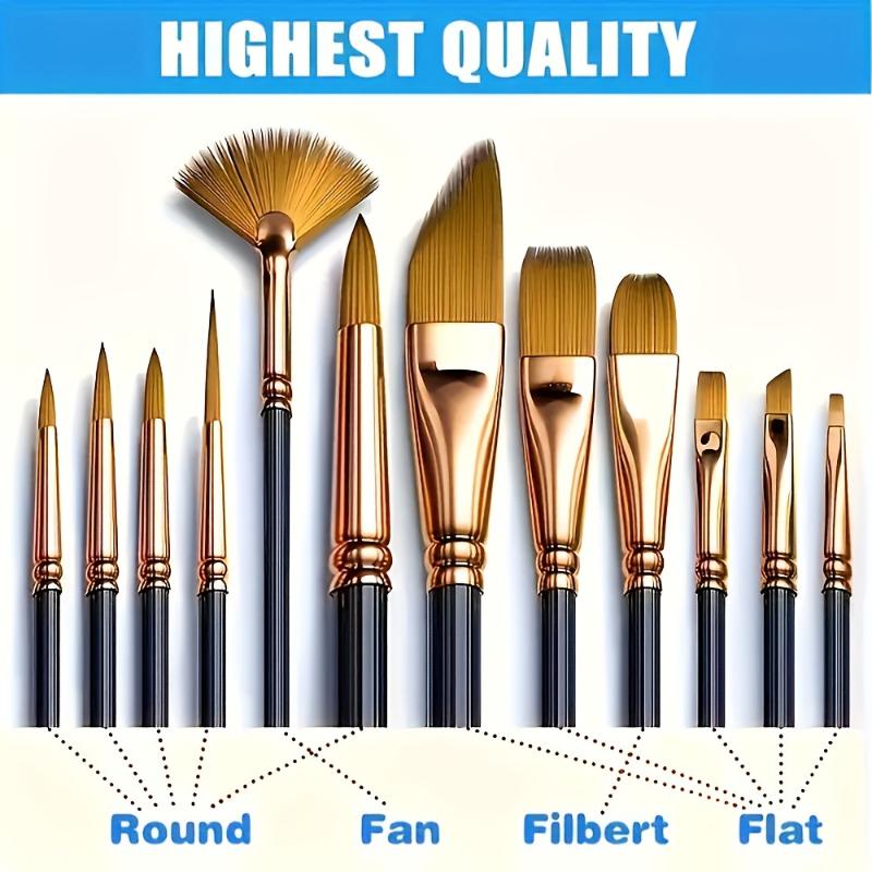 12Pcs Nylon Bristle Brush Set  - Model Kit Acrylic Paint review and price