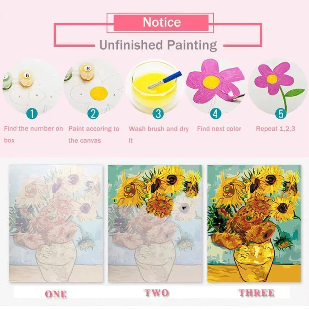 Paint By Numbers Swan Pattern  - Model Kit Acrylic Paint review and price