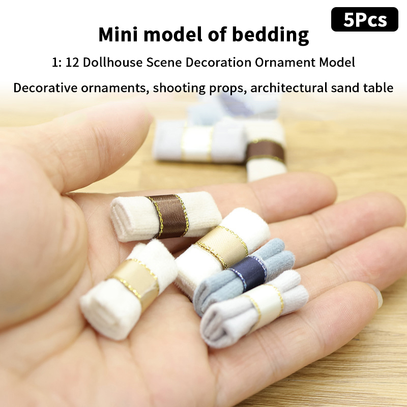 5Pcs 1/12 Dollhouse Mini Quilt - Model Kit Toy review and price